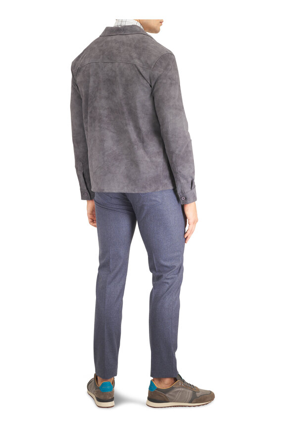 Marco Pescarolo Gray Faux Suede Tech Jacket - view 4