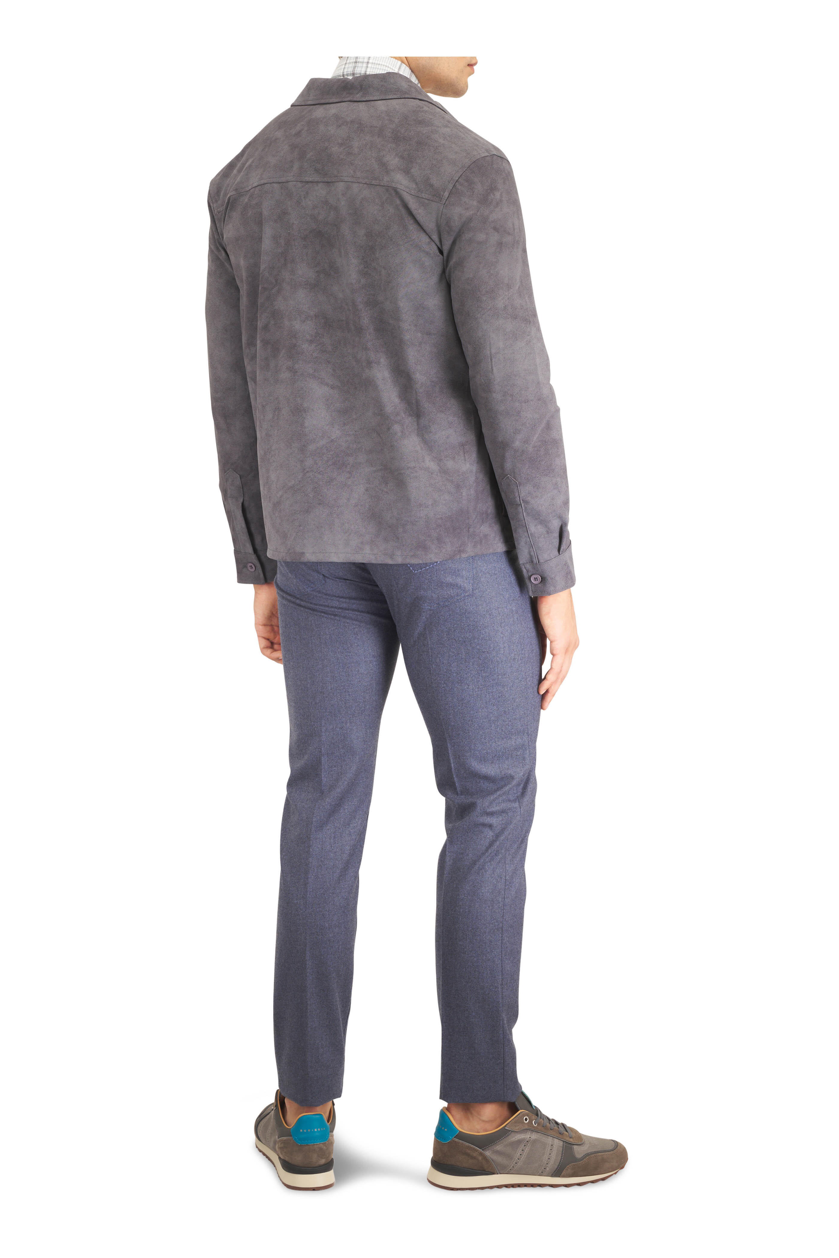 Marco Pescarolo - Gray Faux Suede Tech Jacket - view 4