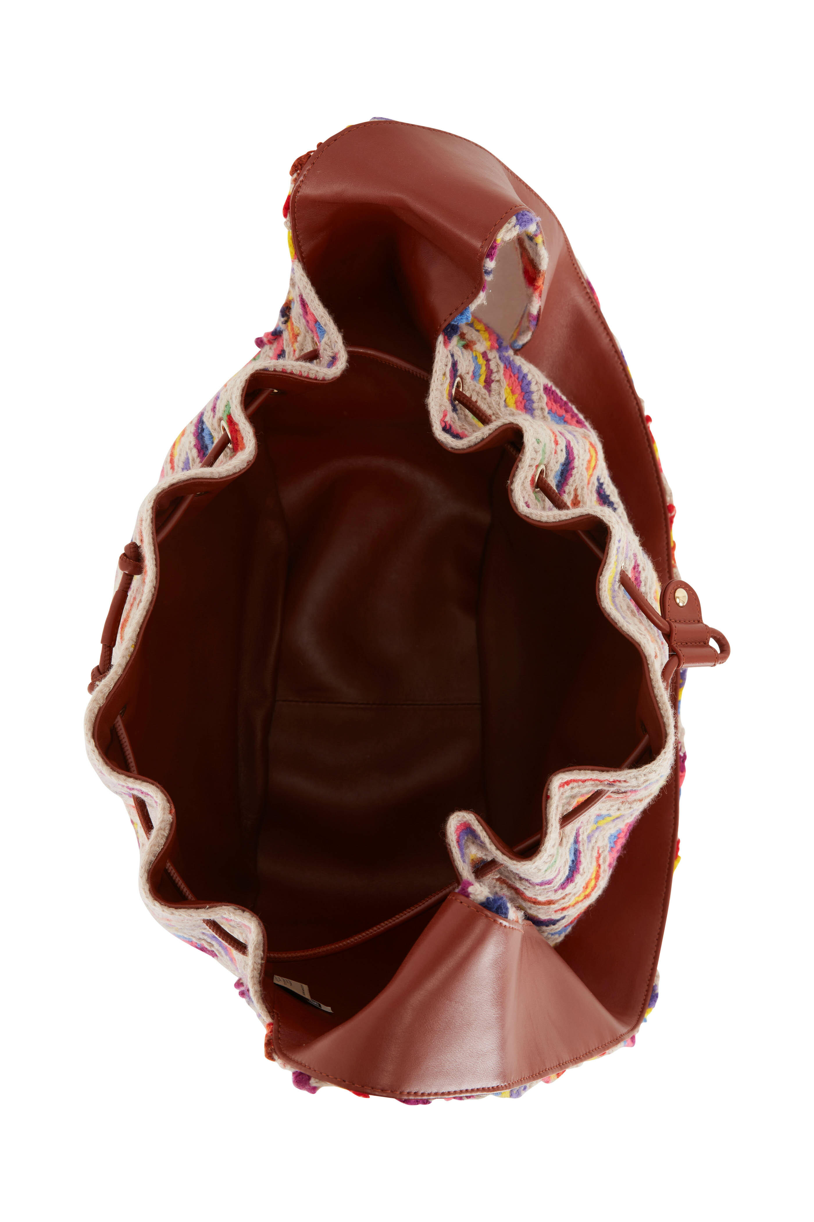 Chloé - Lallo Multicolor Crochet Drawstring Tote