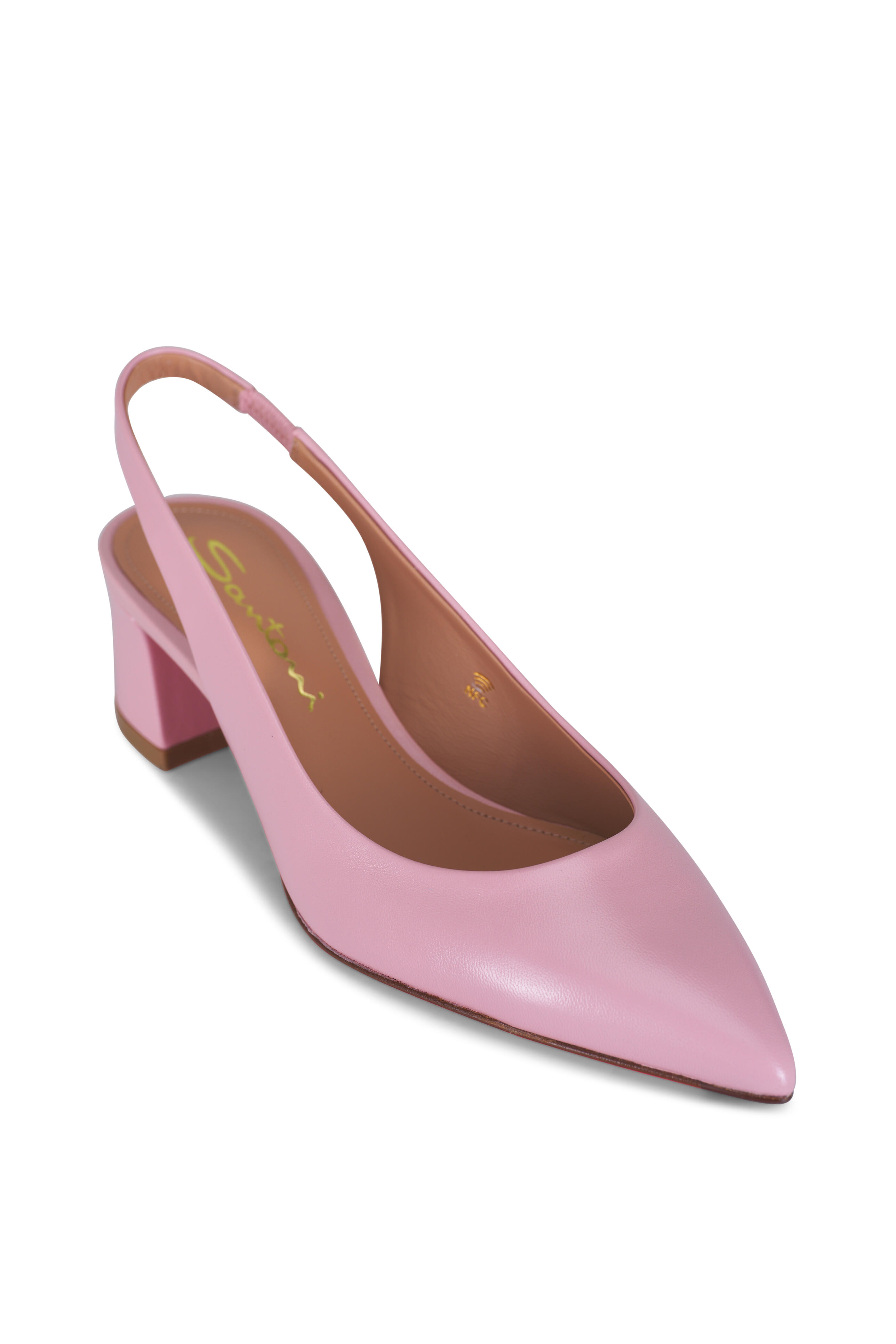 Santoni - Zelindach Pink Leather Slingback, 45mm