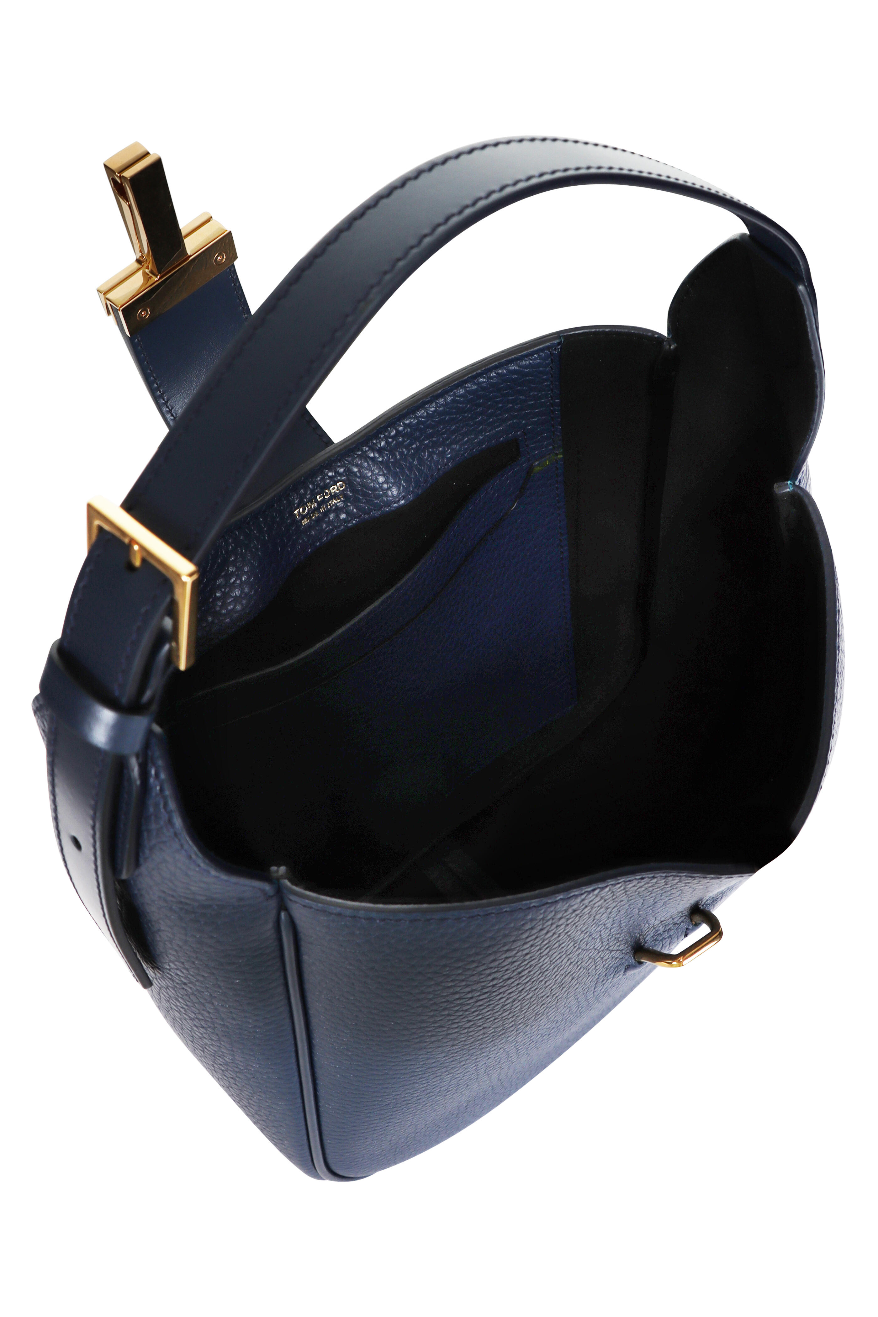 Tom Ford - Small Monarch Hobo Shoulder Bag in Denim Blue