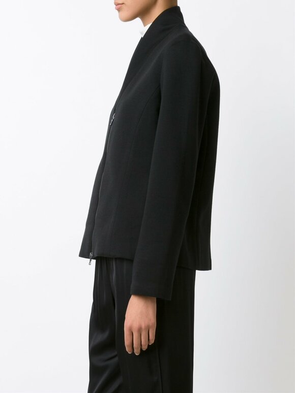 Peter Cohen - Black Cotton Double-Zip Jacket