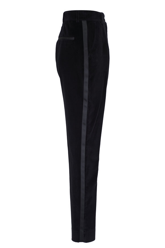 Dolce & Gabbana - Velvet High-Waist Tuxedo Pant