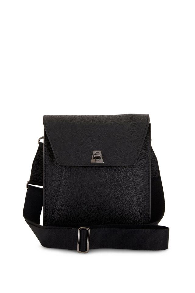 Akris - Micro Ai Messenger Black Leather Crossbody Bag