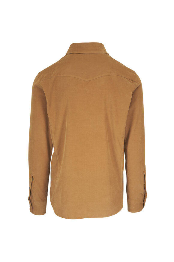 Tom Ford Sand Baby Corduroy Western Shirt - view 3