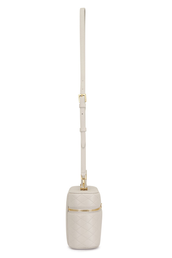 Saint Laurent Large Vanity White Quilted Leather Bag - view 4