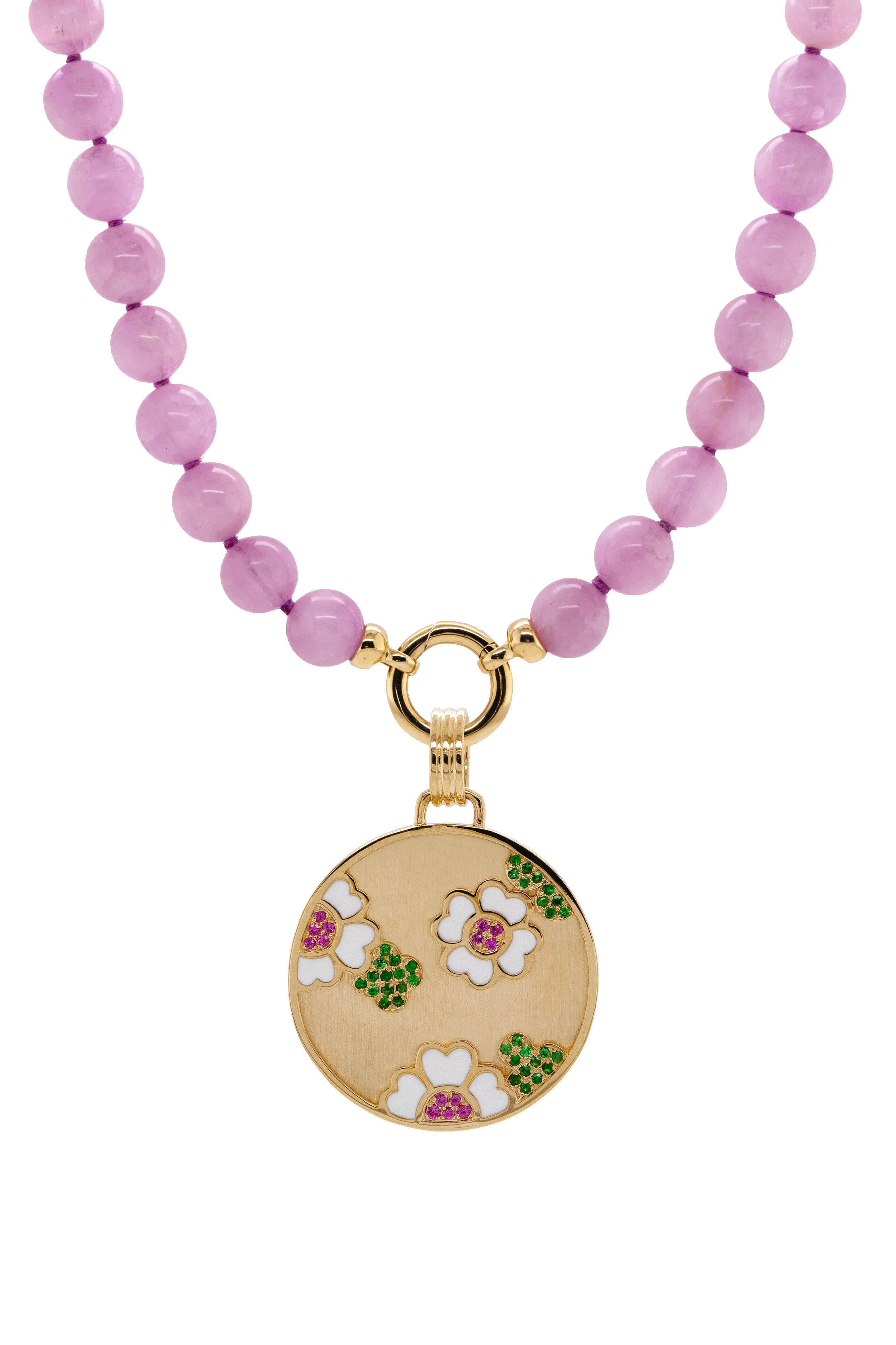 Bridget King - 14k Yellow Gold Garden Medallion Necklace - view 1