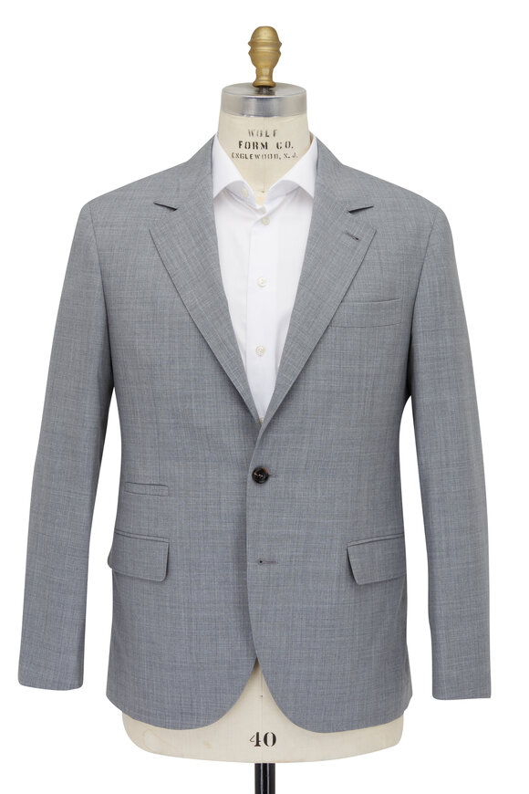 Brunello Cucinelli - Light Gray Virgin Wool Suit