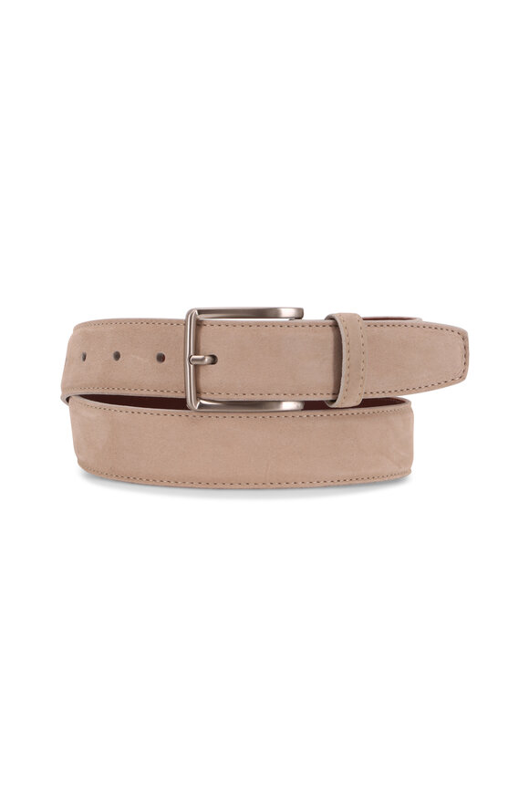 Torino - Sand Suede Belt | Mitchell Stores