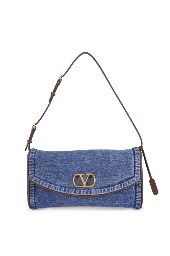 Valentino Garavani Small Devain Denim Shoulder Bag - view 1