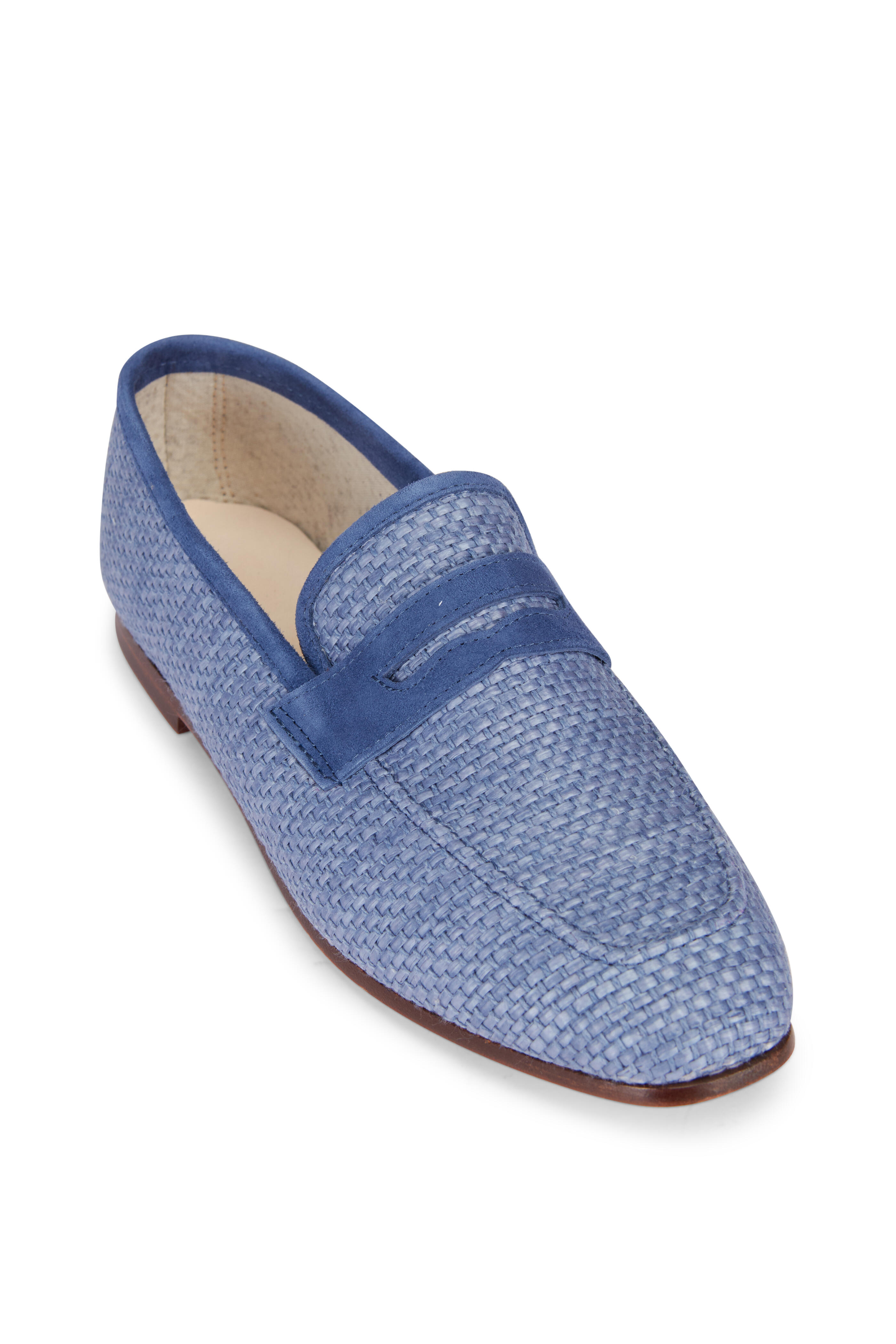 Sophique Milano - Essenziale Steel Blue Raffia Loafer - view 1