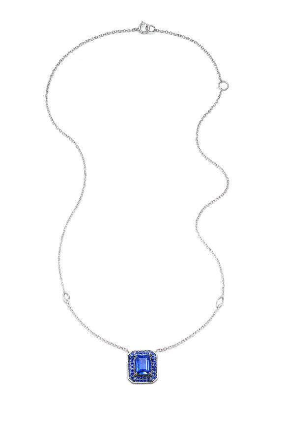 Nam Cho - 18K White Gold Kyanite Spike Necklace