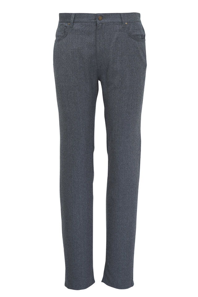 Shop PT Torino Traveller Slim-Fit Performance Wool Trousers