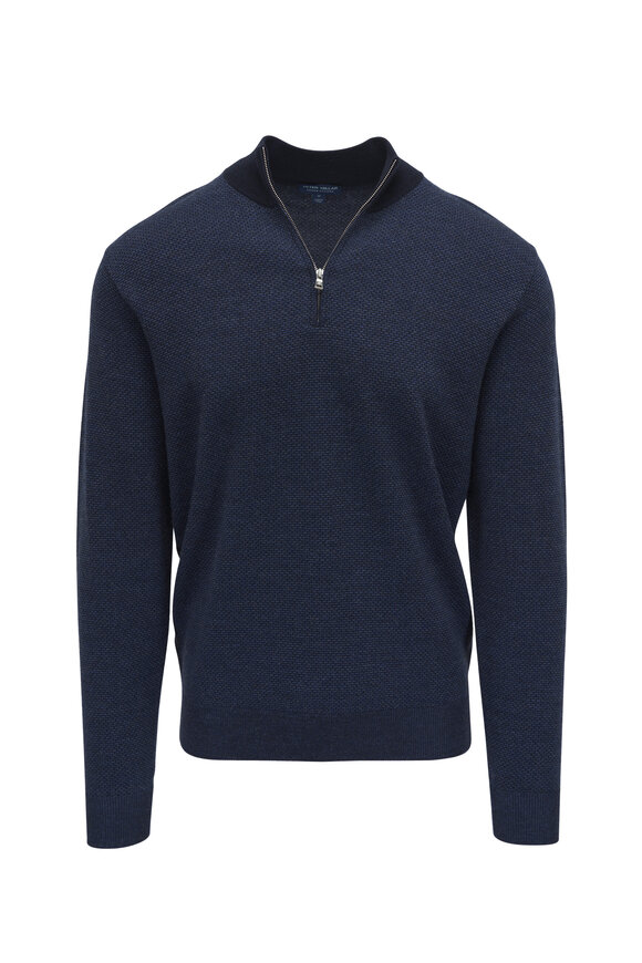 Peter Millar Hunter Green offers Half Zip Wool Sweater