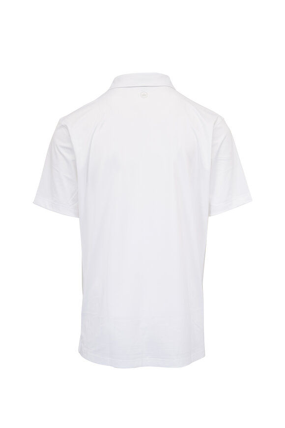 Peter Millar White Solid Performance Jersey Polo - view 4