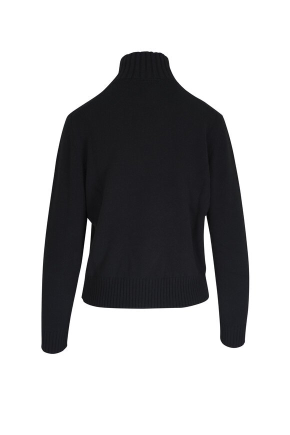 Maurizio Baldassari - Black Split Neck Cashmere Sweater