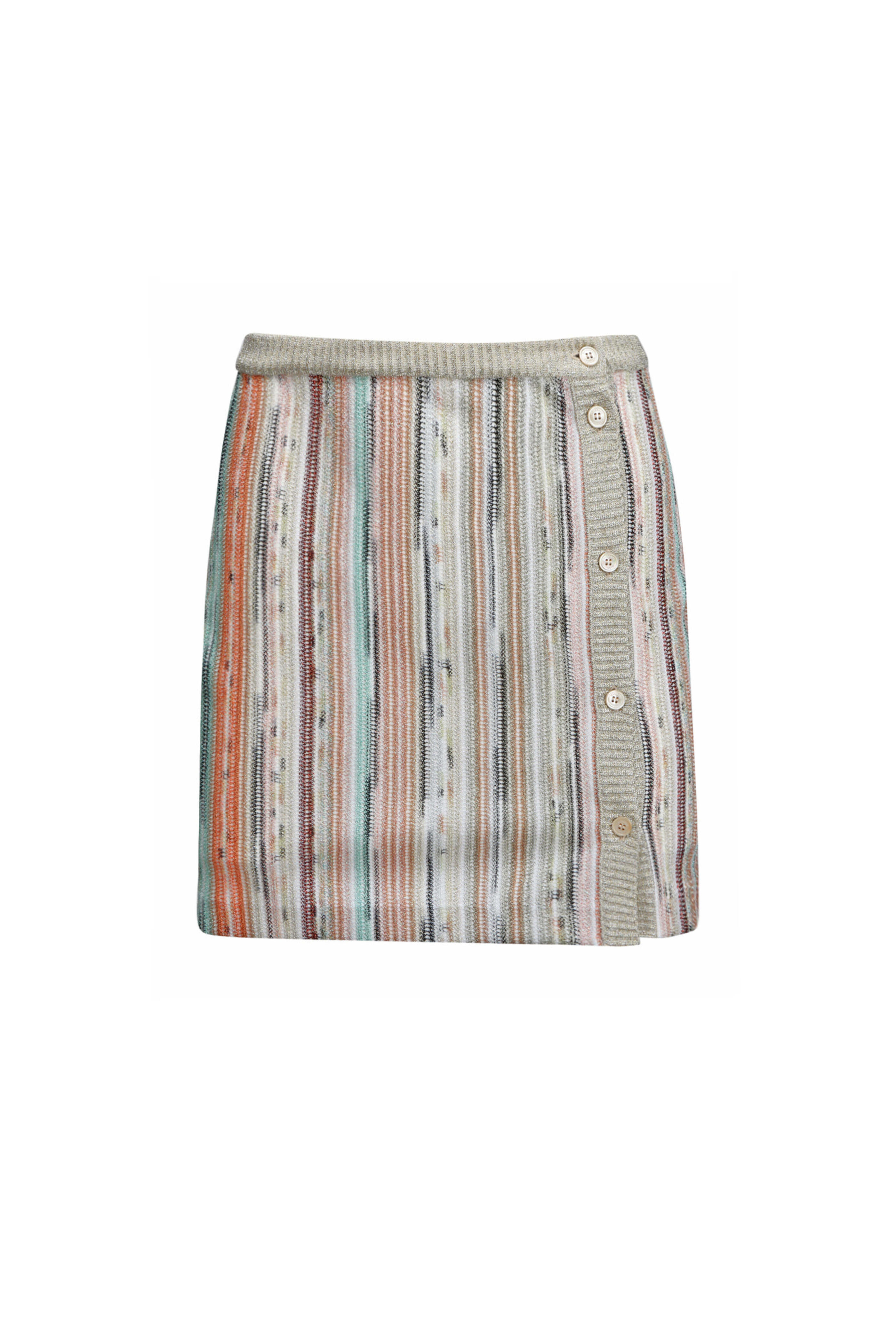 ミニスカート Missoni Orange Lame Striped Viscose Mini Skirt Missoni Orange Lamé Striped Viscose Mini Skirt | THE LIST