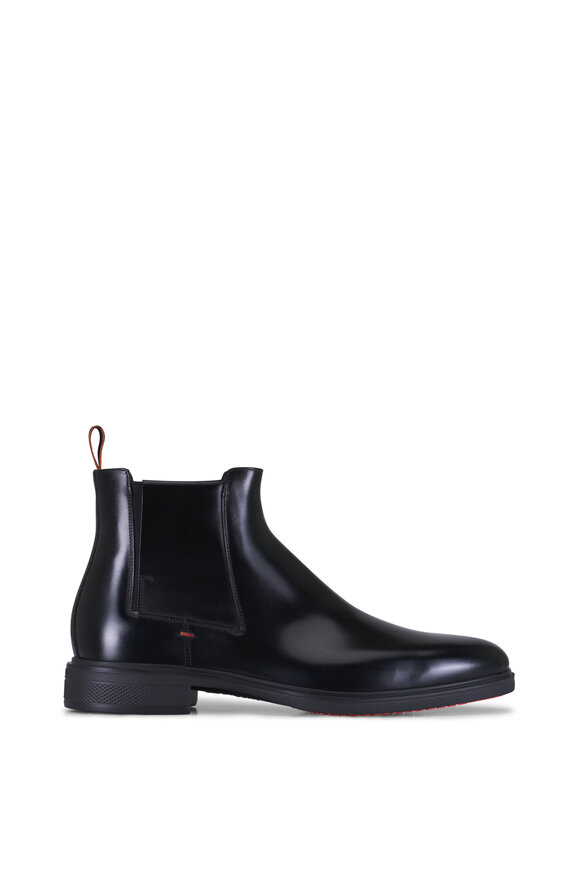 Heschung - Chene Black Leather Monk Strap Ankle Boot display picture 3