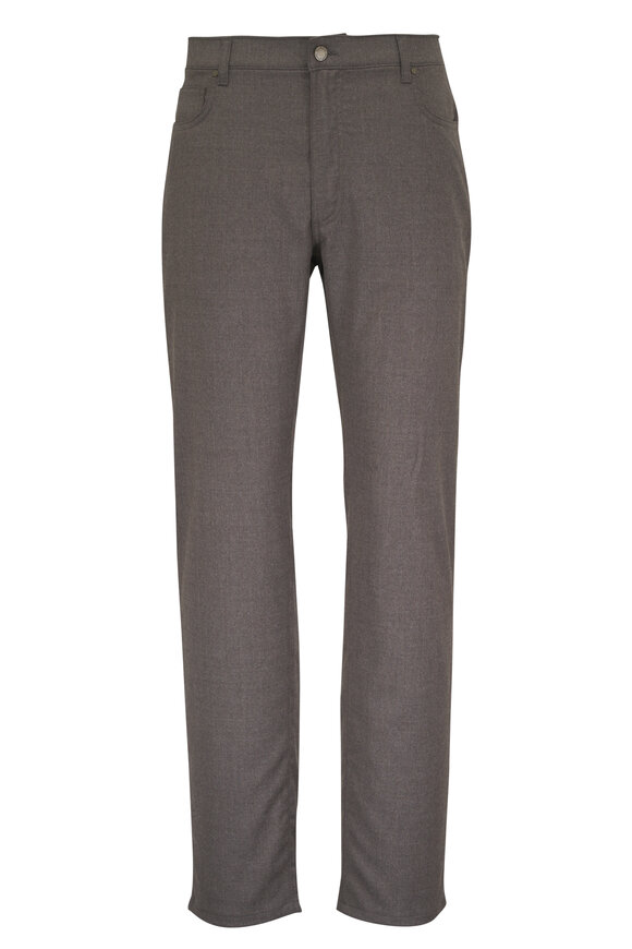 Maurizio Baldassari Brown Wool Five Pocket Pant - view 1