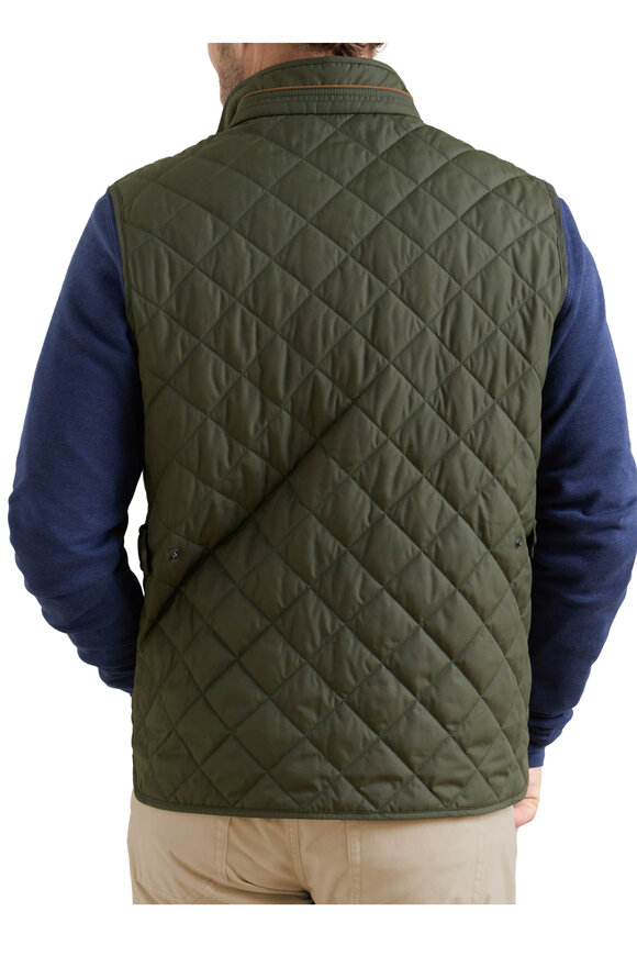 Peter Millar Essex Dark Olive Quilted Vest - view 3