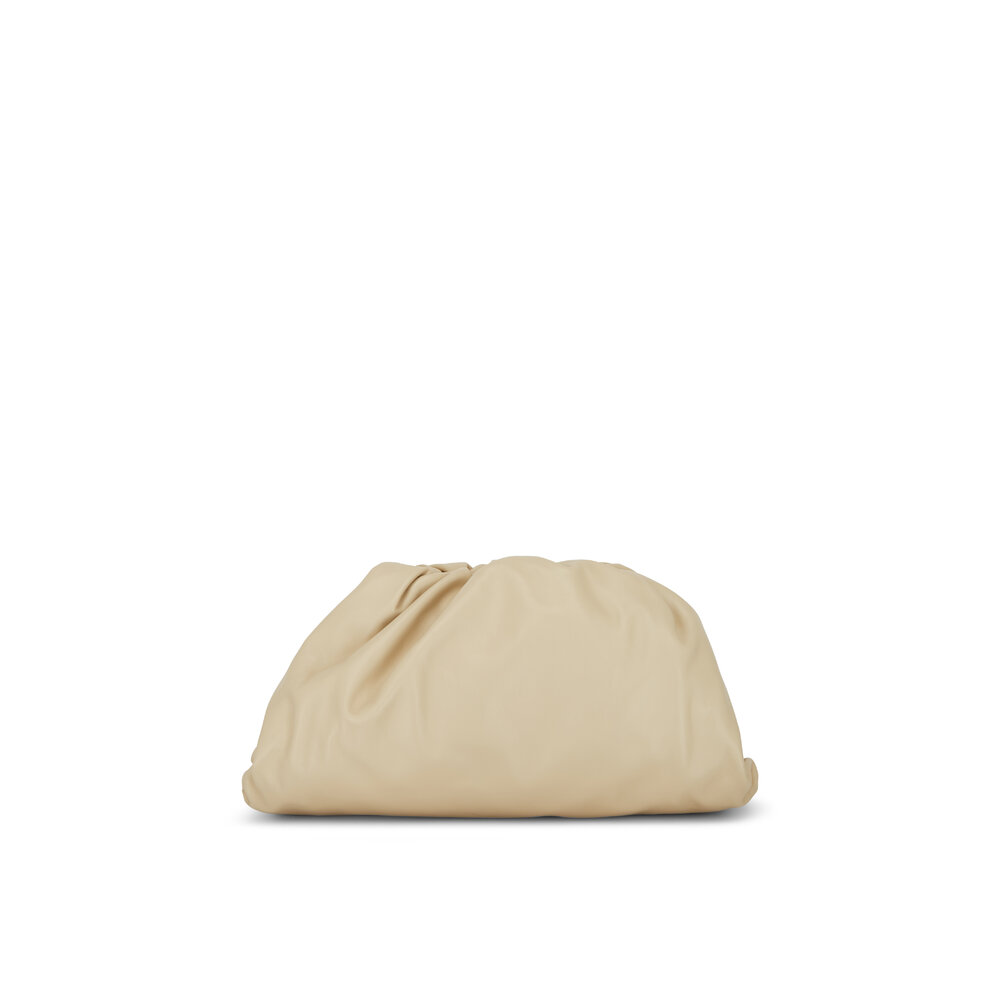 Bottega Veneta - The Pouch Porridge Nude Leather Large Clutch