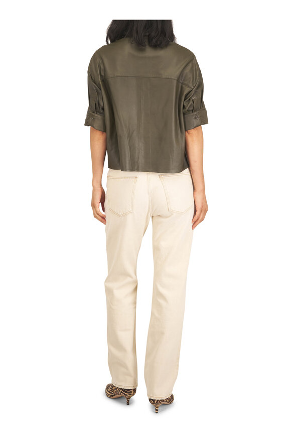 Agolde Lana Arena Beige Straight Leg Jean - view 4