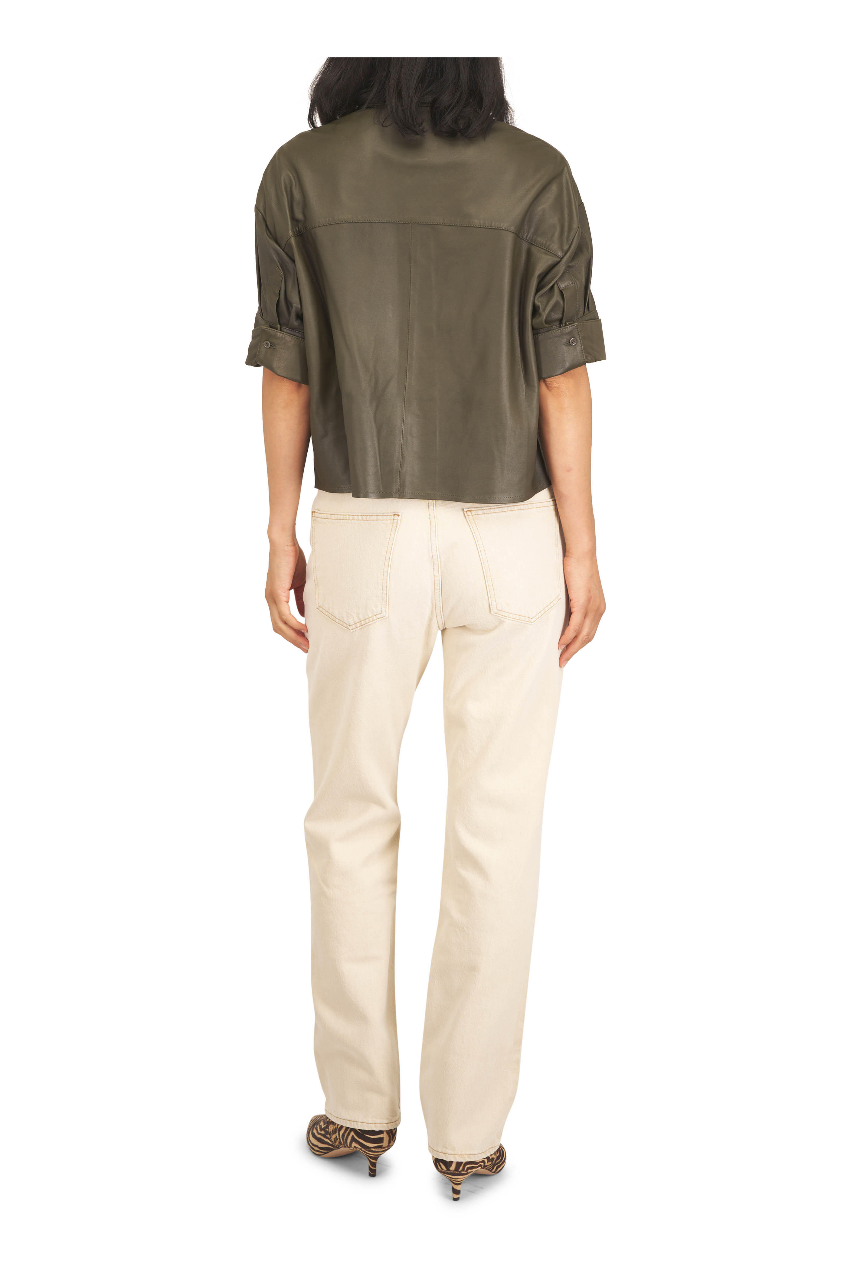 Agolde - Lana Arena Beige Straight Leg Jean - view 4
