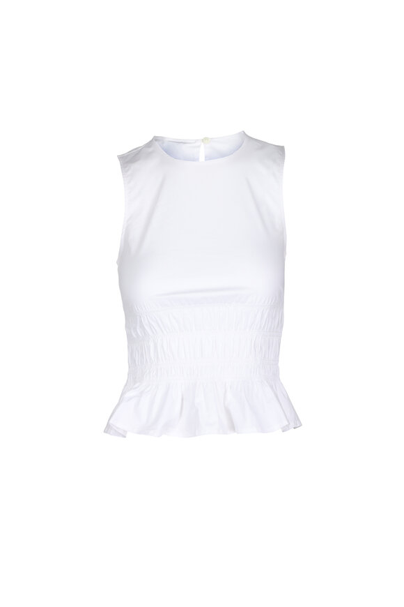 Staud White Culver Blouse