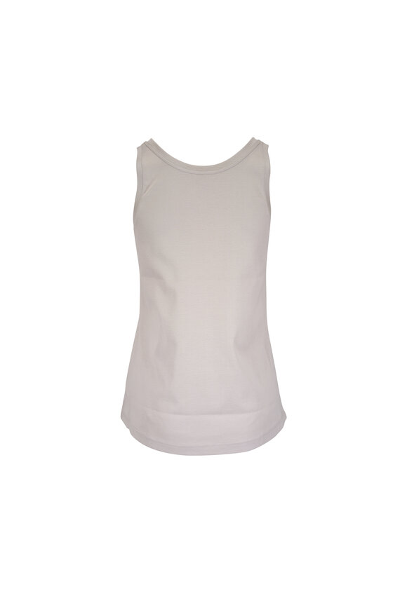 Lafayette 148 New York Cement Cotton & Silk Scoop Neck Tank - view 5