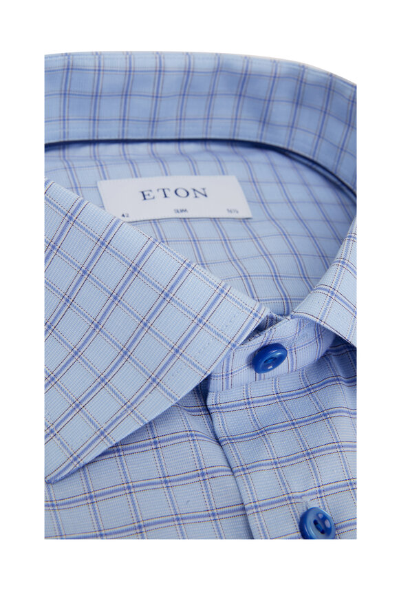 Eton - Blue Tonal Check Dress Shirt