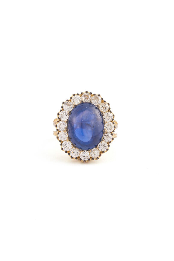 Sylva & Cie No Hear Star Sapphire & Diamond Ring - view 1