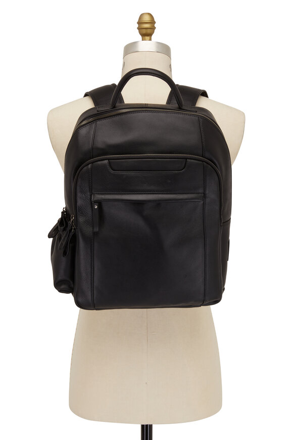 Bosca - Black Nappa Leather Soft Backpack 