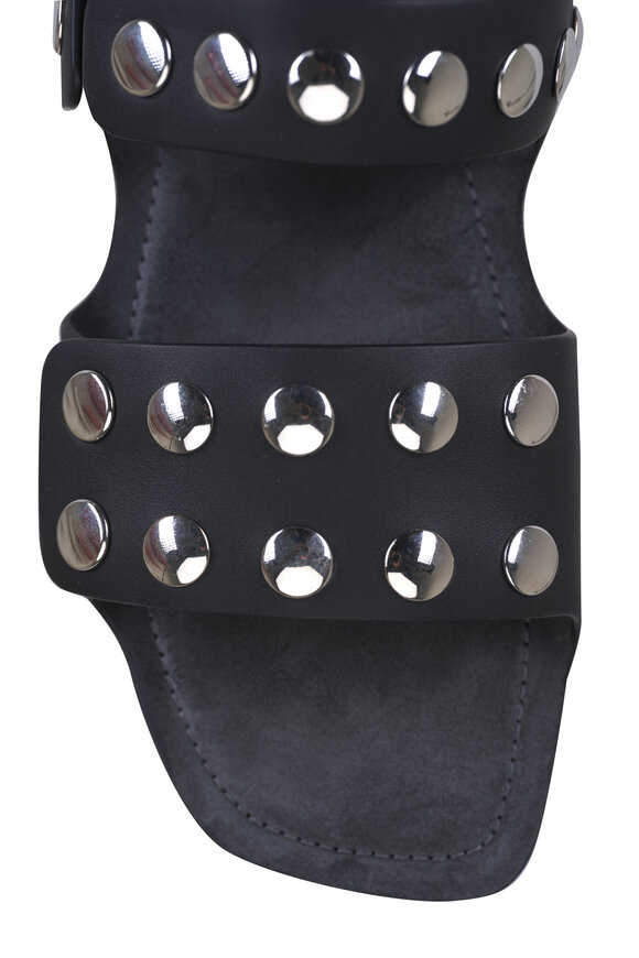 Khaite Boden Black Leather Studded Sandal - view 6