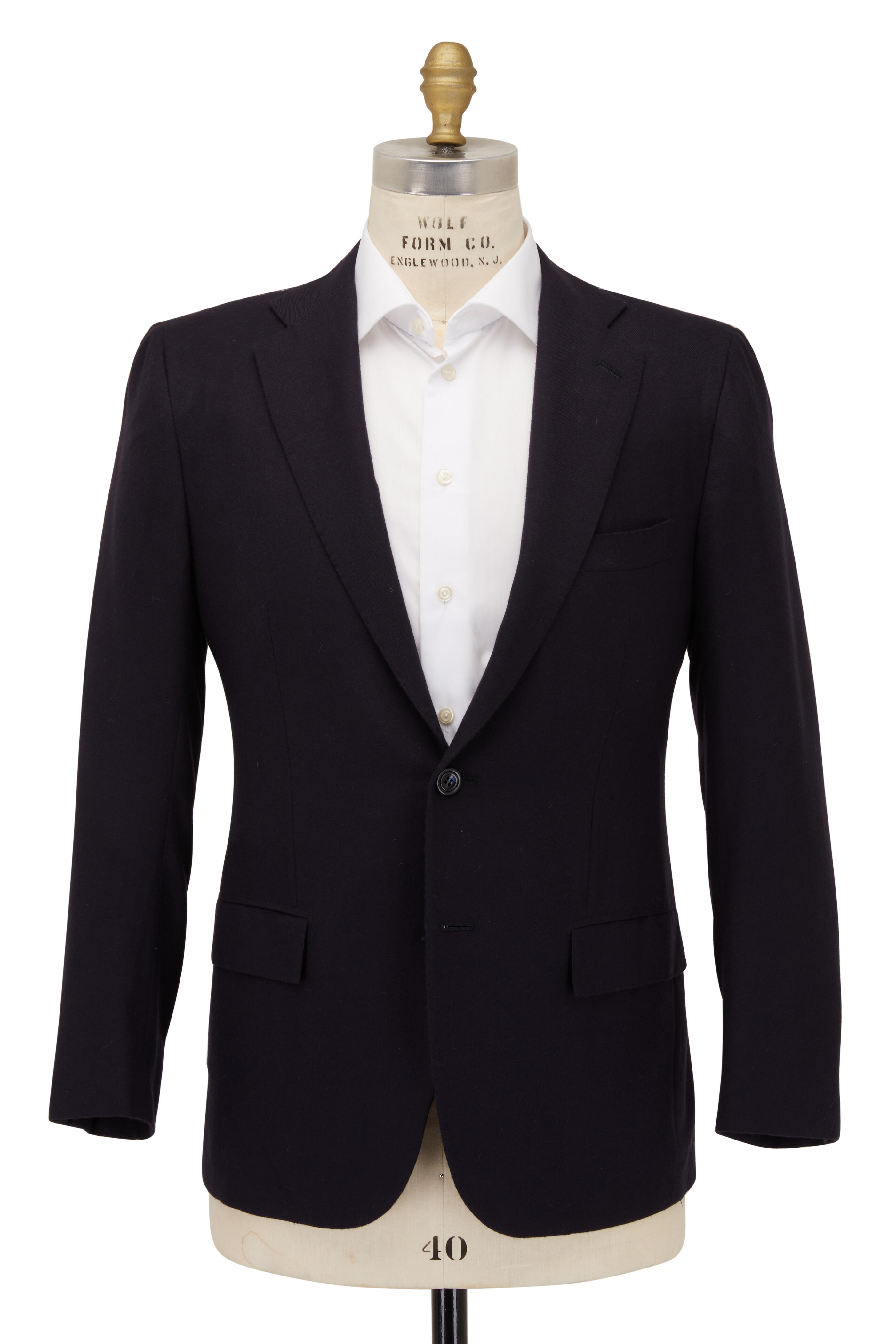 Kiton - Solid Navy Vicuna Sportcoat