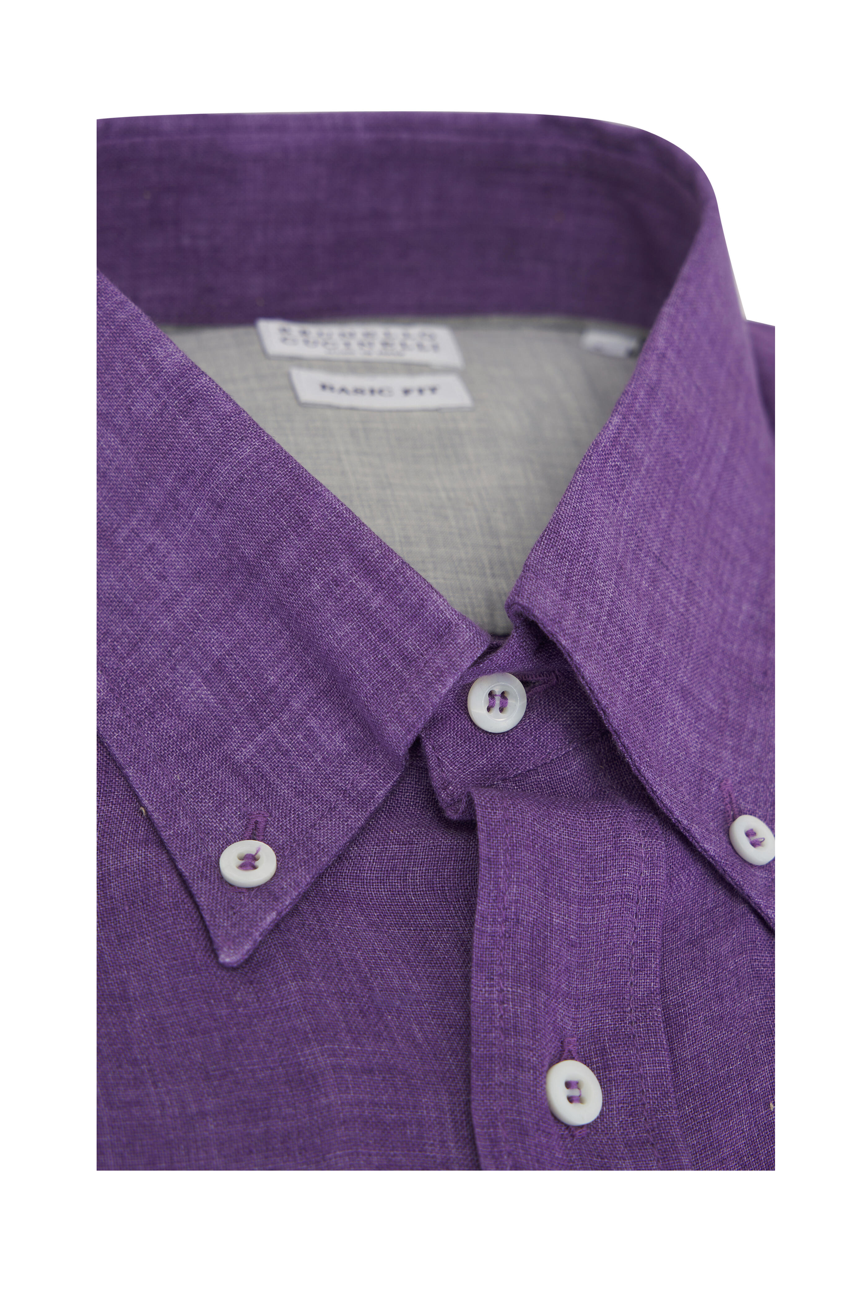 Brunello Cucinelli - Lilac Linen Sport Shirt | Mitchell Stores