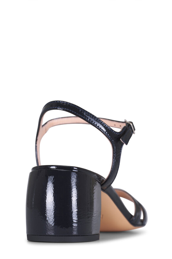 AGL Clio Navy Leather Crisscross Sandal, 60mm - view 4