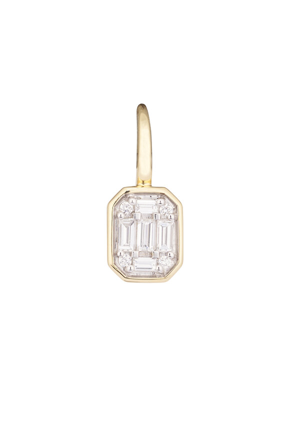 Kwiat 18k Gold Diamond Sunburst Drop Earring - view 2