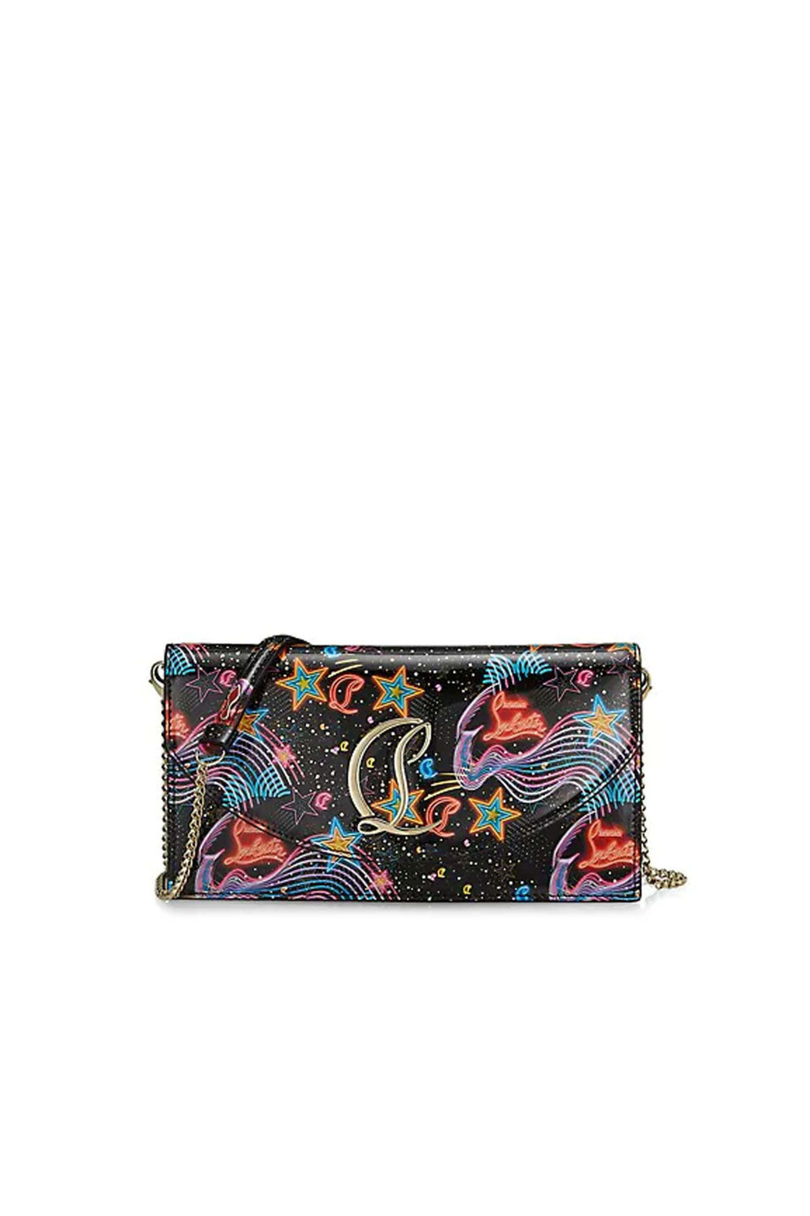 Christian Louboutin - Loubi54 Patent Starlight Print Wallet on Chain