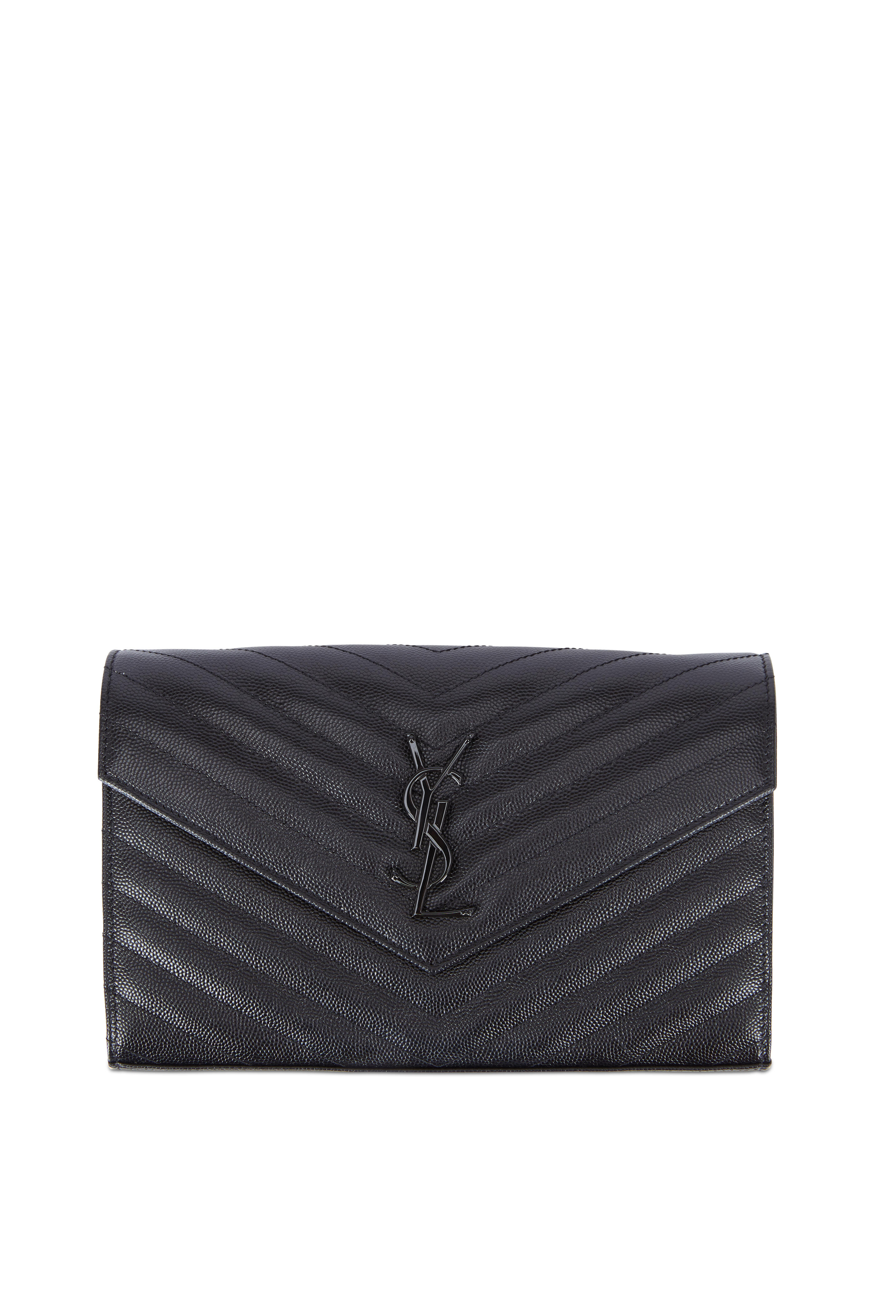 Saint Laurent - Monogram Matelassé Leather Chain Wallet