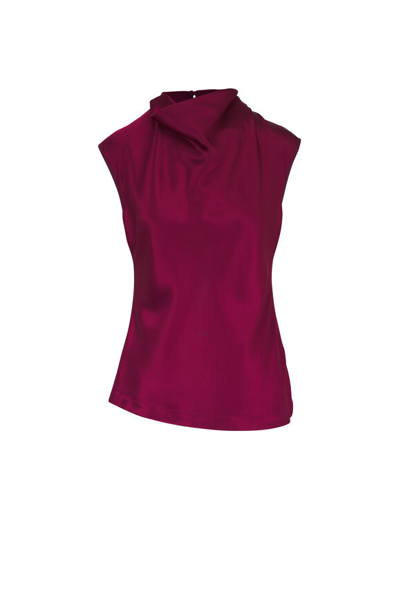 KZ_K Studio Bilevel Maroon Silk Top