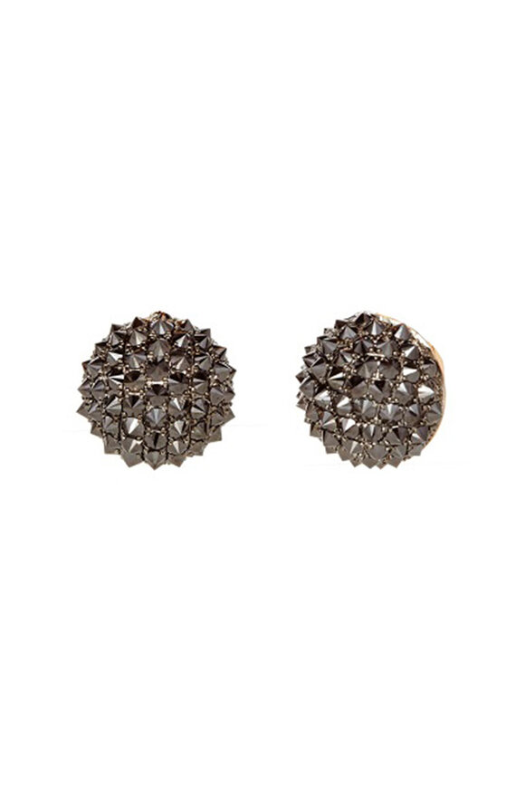 Nam Cho 18k Rose Gold Black Diamond Spike Stud Earring - view 1