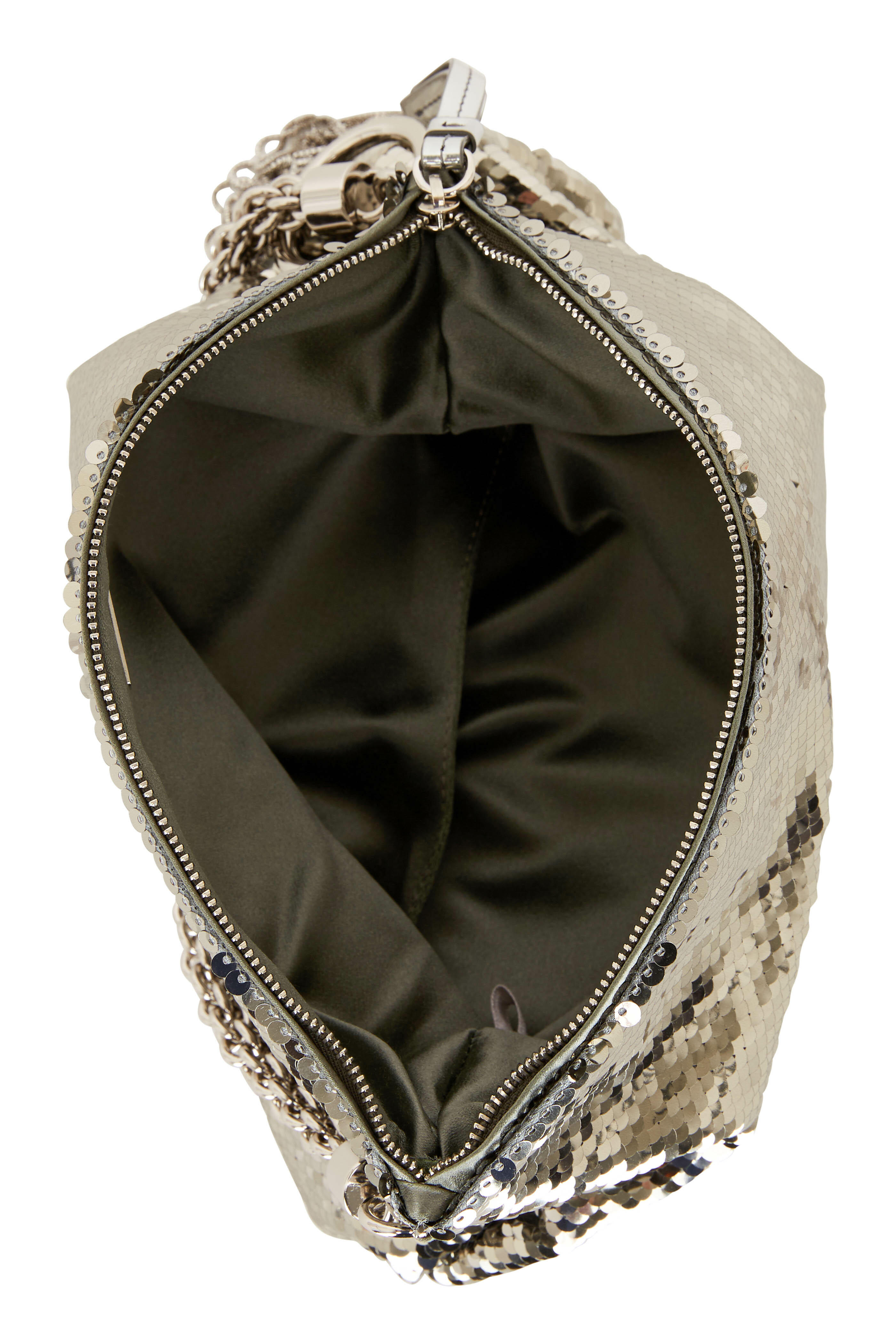 Jimmy Choo - Callie Dark Silver Micro Sequin Evening Bag