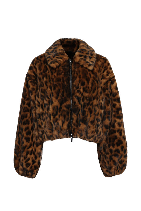 A.L.C. Esme Brown Animal Print Jacket