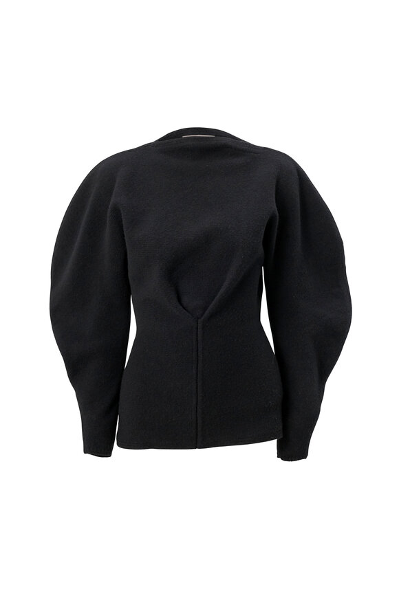 Carolina Herrera Double Jersey Wool Black Sweater - view 1