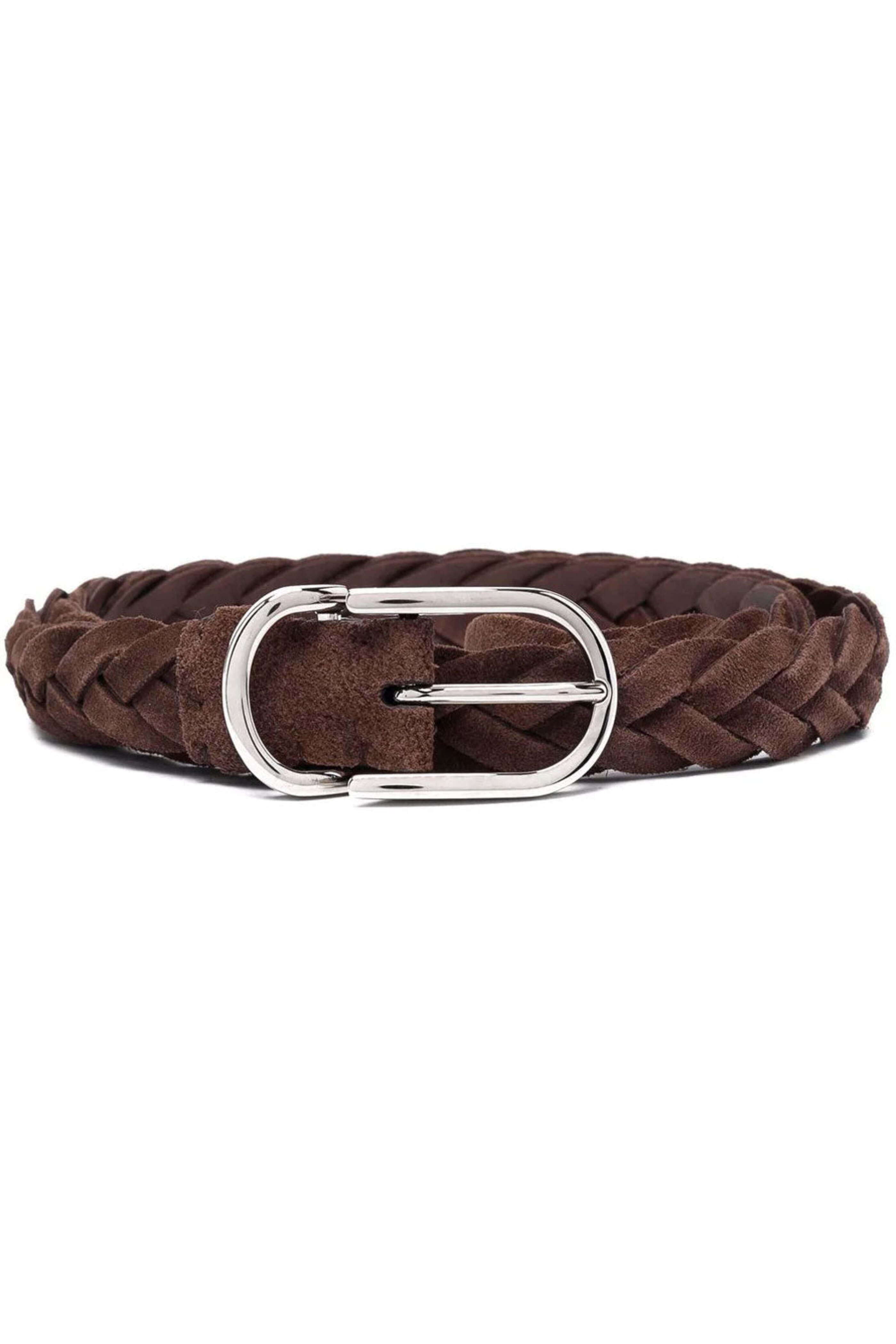 Brunello Cucinelli - Braided Leather Belt in Castagno