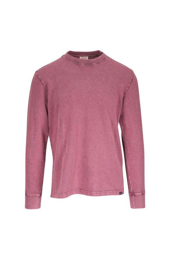 Faherty Brand Sunset Red Recycled Terry Long Sleeve T-Shirt - view 1