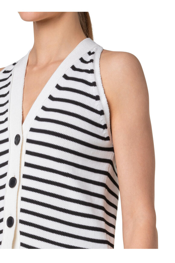 Akris Punto - Kodak Stripe Knit Halter Sweater Tank