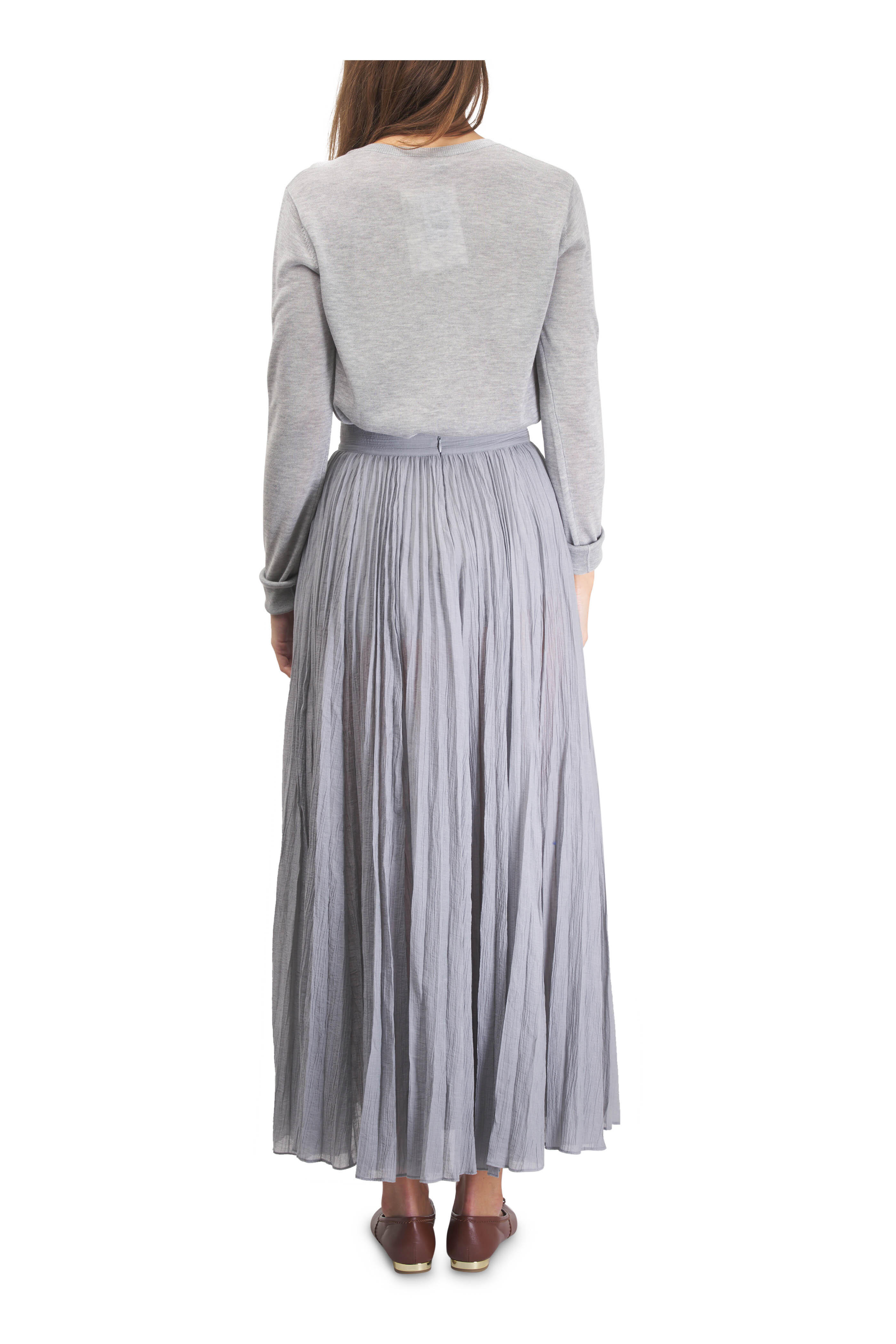 Totême - Gray Mélange Fine Knit Cardigan