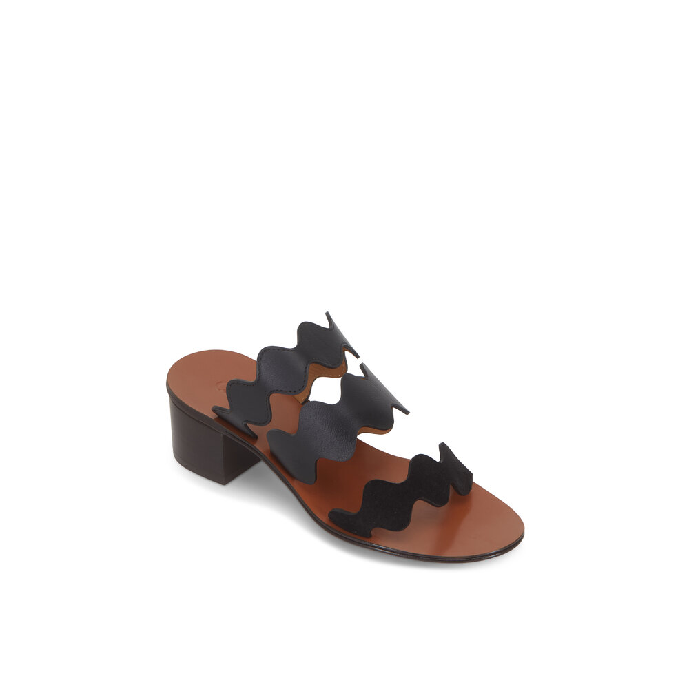 サンダル・ミュール CHLOE Women Sandals CHC24A02YLU001 BLACK Chloé Flower Sandals Mule in Black | Chloé US