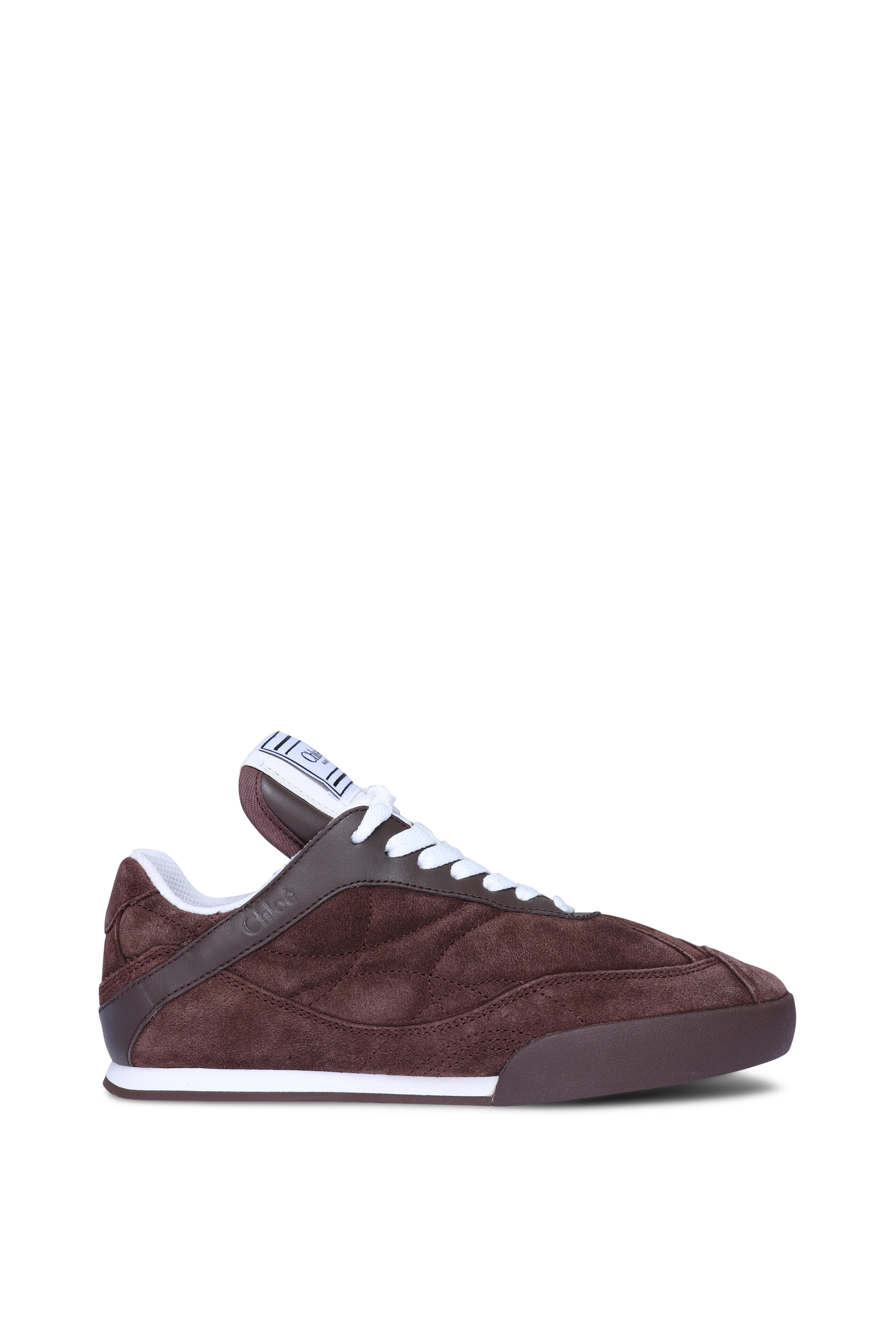 Chloé - Kick Brown Leather & Suede Sneaker | Mitchell Stores